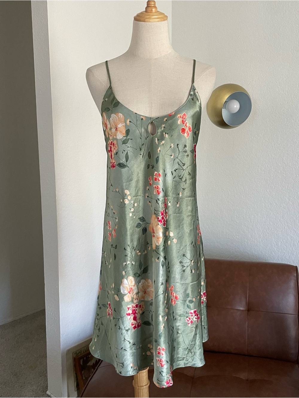 Vintage 1990s Inner Most Boho Fairy Romantic Coquette Floral Satin Slip